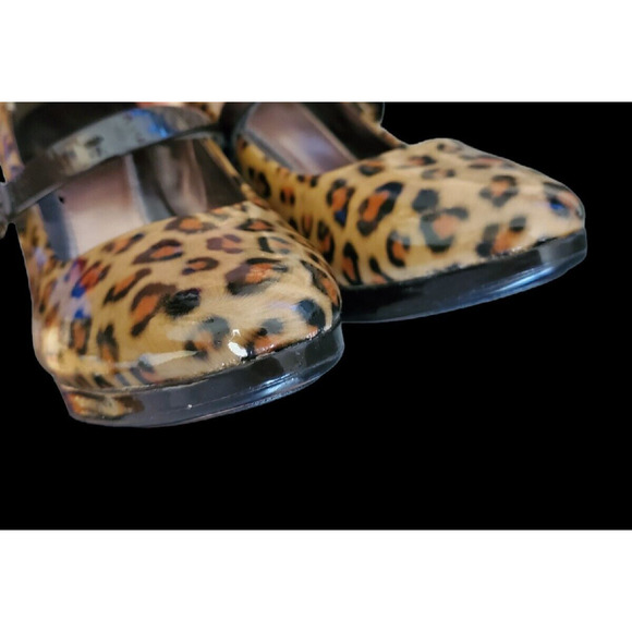 Sofft Leopard Print Patent Leather Mary Jane Heels Pumps Dress Shoes Sz 7M - Picture 5 of 6